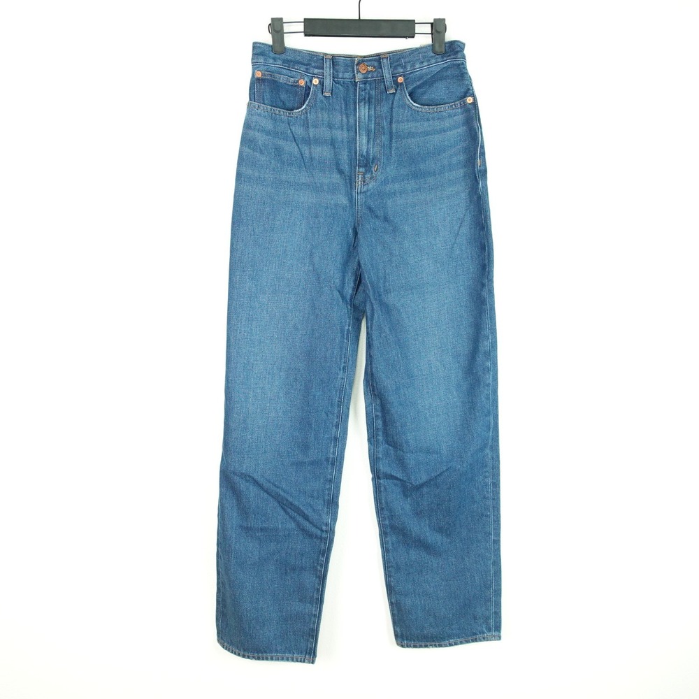 Madewell Jeans Womens Size 27 Baggy Straight Leg High Rise Hemp Denim Blend NWT
